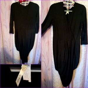 BEAUTIFUL BLACK VNECK HOURGLASS EGYPTIAN DRESS